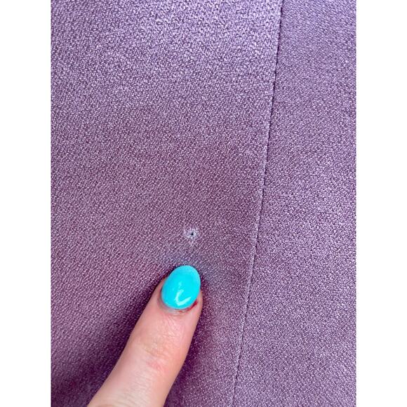 Vintage 1980s Bill Levkoff Purple Satin Dress Top Rhinestone Belt AS IS - Picture 9 of 12